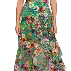 Betsy and Adam floral ruffle halter dress